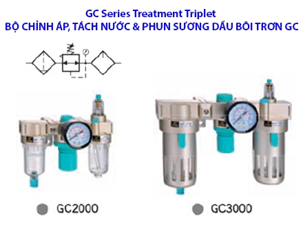 Bộ chỉnh áp, tách nước và phun dầu bôi trơn GC
